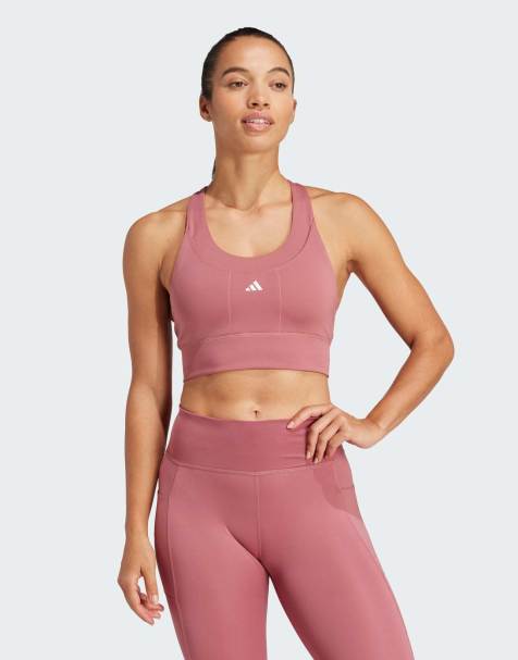 adidas performance - Run - Reggiseno rosso a supporto medio con tasca - view 1