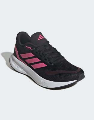 adidas Performance - Runfalcon 5 - Laufschuhe in Kernschwarz / Pink Fusion / Wolkenweiß