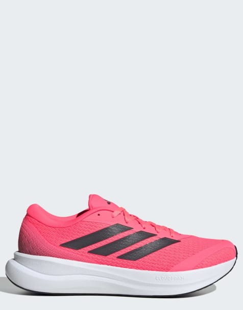 adidas performance Runfalcon 6 Cloudfoam running trainers in pink and black - view 1