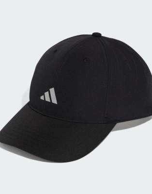 adidas Performance - Running Essential Climacool - Baseball-Kappe in Schwarz/Reflektierendem Silber mit 6-Bahnen-Design