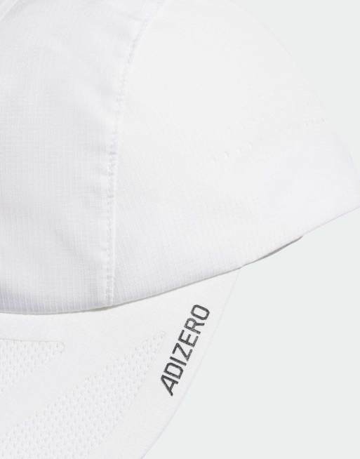 adidas performance - Runningxadizero - Cappellino Climacool leggero bianco e nero riflettente, 2 di 3