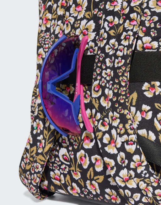 adidas performance ryggsäck i svart med rosa blommor, 3 av 4