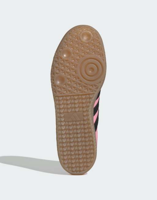 adidas Performance – Samba Messi – Jasnoróżowo-czarne buty na gumowej podeszwie, 3 z 4
