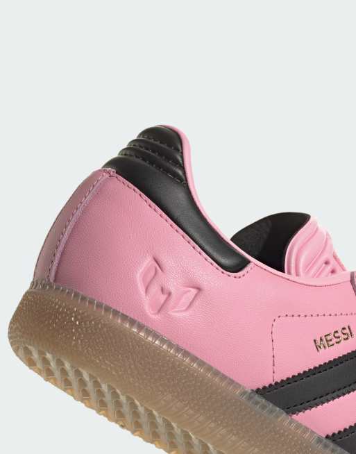 adidas Performance – Samba Messi – Jasnoróżowo-czarne buty na gumowej podeszwie, 4 z 4