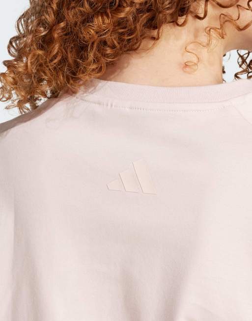 adidas Performance - Sandfarvet T-shirt med grafisk kattemærke, 3 af 4