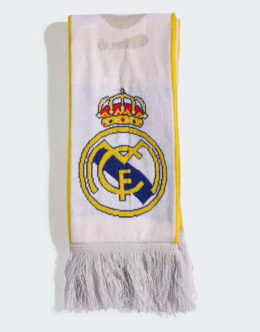 adidas Performance - Sciarpa color bianco e oro acceso del Real Madrid per le partite in casa