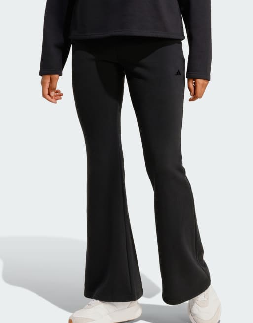 adidas performance - Seasonal Essentials - Pantaloni a zampa neri in spugna, 3 di 4