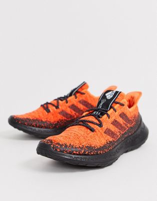 adidas performance sense bounce sneakers in orange | ASOS