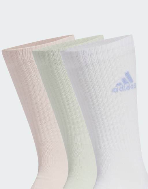 adidas Performance - Set van 3 paar gedempte sokken in wit, 2 van 2