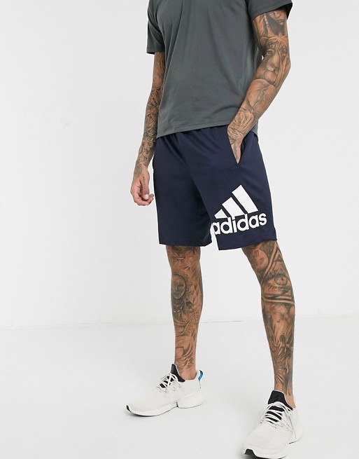 adidas performance shorts with logo in navy