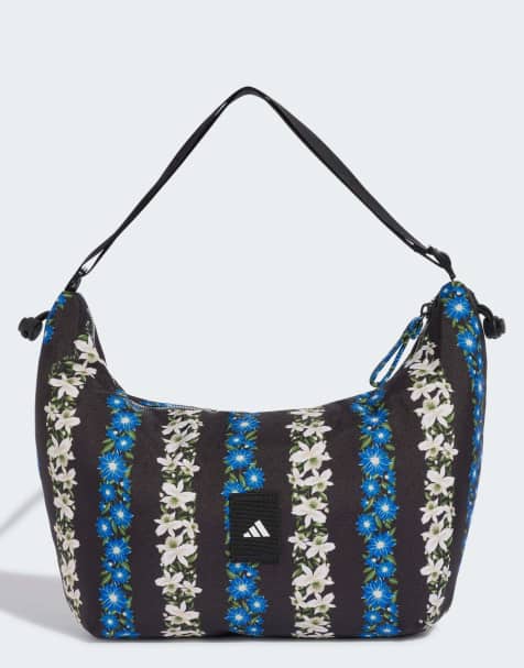 adidas Performance small bag in black with flowers - view 1