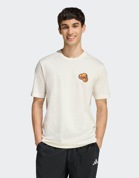 adidas performance Snack bubble gum graphic t-shirt in off white