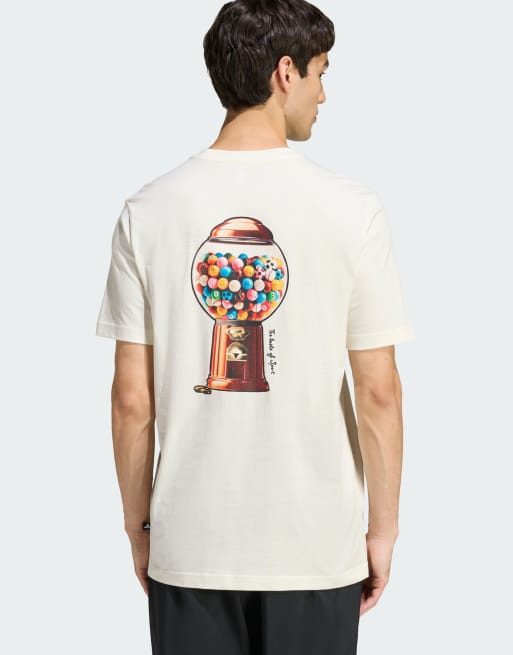 adidas performance - Snack - T-shirt bianco sporco con grafica con bubblegum, 2 di 5