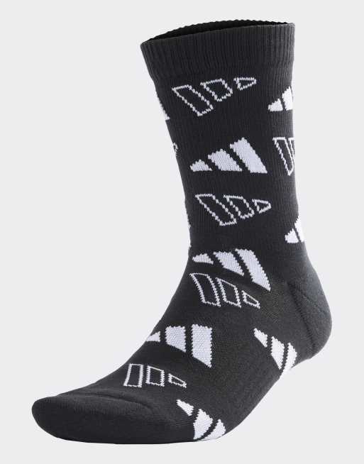 adidas Performance – Socken in Schwarz / Weiß mit Monogramm
