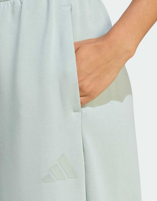 adidas Performance - Soft Lux - Broek met rechte pijpen in saliegroen, 3 van 4