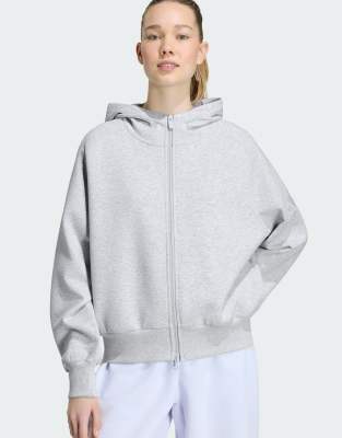 Adidas Donna Gris Felpa Con Cappuccio Da Soft Lux - Immagine 3