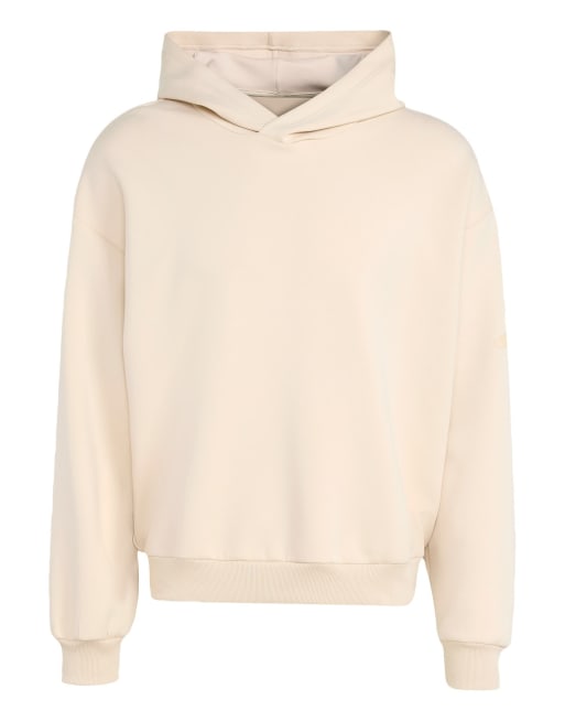 adidas performance Soft lux hoodie in beige, 5 of 5