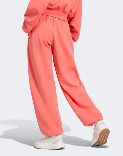 adidas performance – Soft Lux – Koralowe spodnie o luźnym kroju, 2 z 4