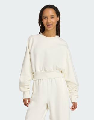 adidas Performance - Soft Lux - Locker geschnittenes Sweatshirt in Wollweiß