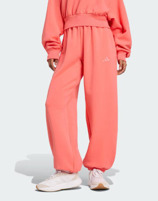 adidas Performance - Soft Lux - Loose-Fit-Hose in Semi Turbo-Rot