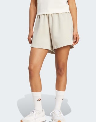adidas Performance - Soft Lux - Loose-Fit-Shorts in Beige-Neutral