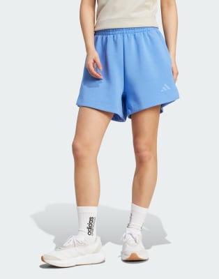 adidas Performance - Soft Lux - Loose-Fit-Shorts in Blue Fusion-Blau
