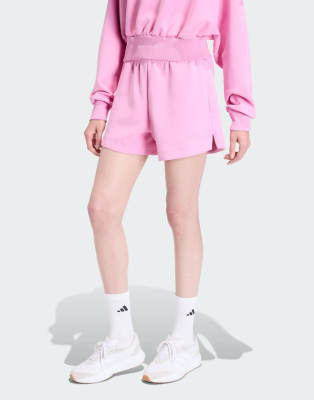 adidas Performance - Soft Lux - Loose-Fit-Shorts in St Tropic Bloom-Rosa