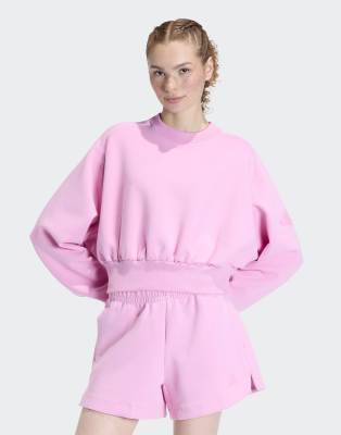 adidas performance - Soft Lux - Loose-Fit-Sweatshirt in St Tropic Bloom-Rosa