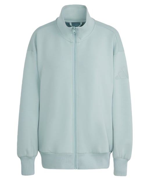 adidas performance Soft lux loose full-zip in wonder sage, 4 of 4