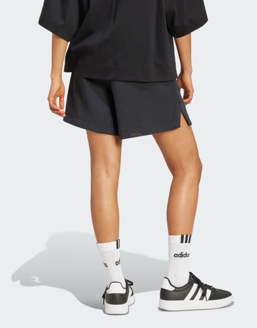 adidas Performance soft lux loose shorts in black, 2 of 4