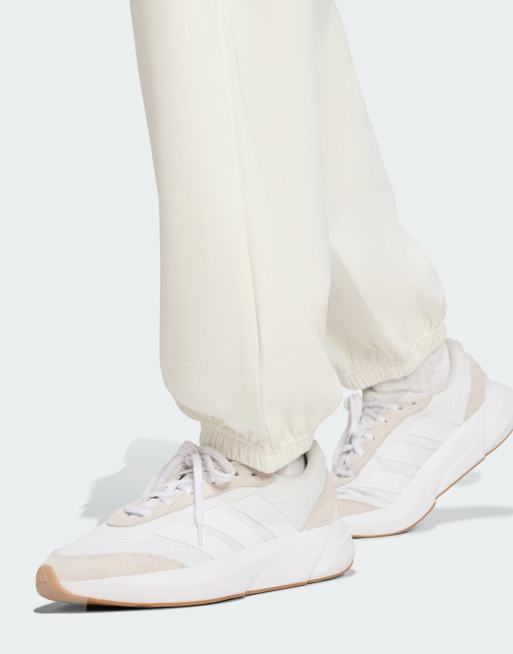 adidas performance – Soft Lux – Luźne spodnie w kolorze złamanej bieli, 4 z 5