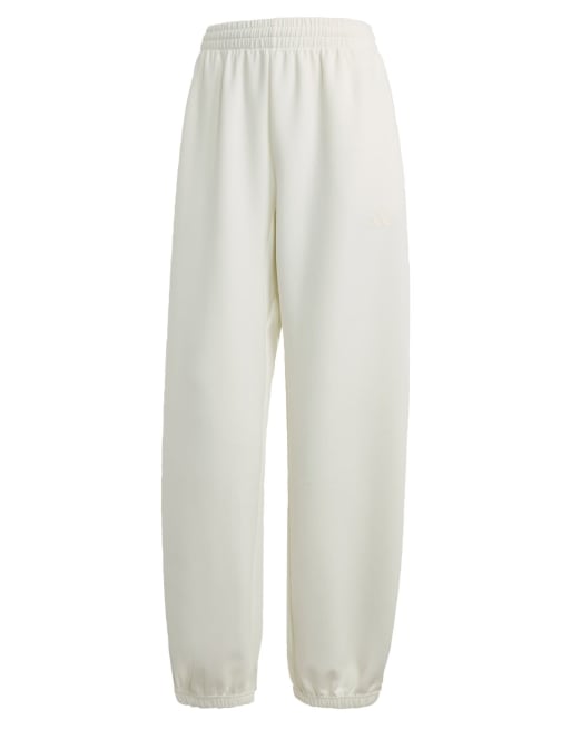 adidas performance – Soft Lux – Luźne spodnie w kolorze złamanej bieli, 5 z 5