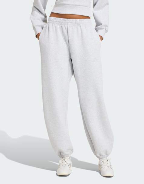 adidas Performance - Soft Lux - Lysegråmelerede løstsiddende bukser - view 1