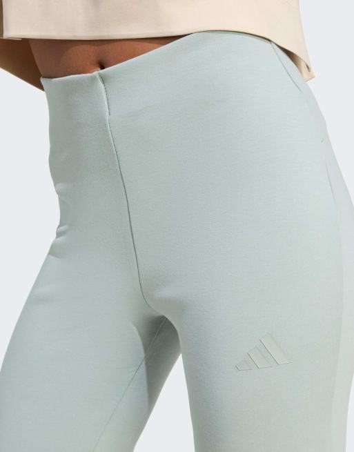 adidas performance - Soft Lux - Pantaloni a zampa color salvia wonder, 4 di 4