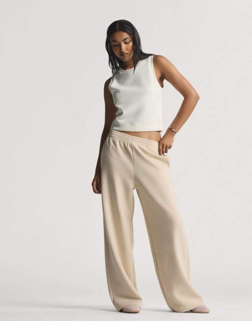 adidas performance - Soft Lux - Pantaloni dritti color lino cristallo