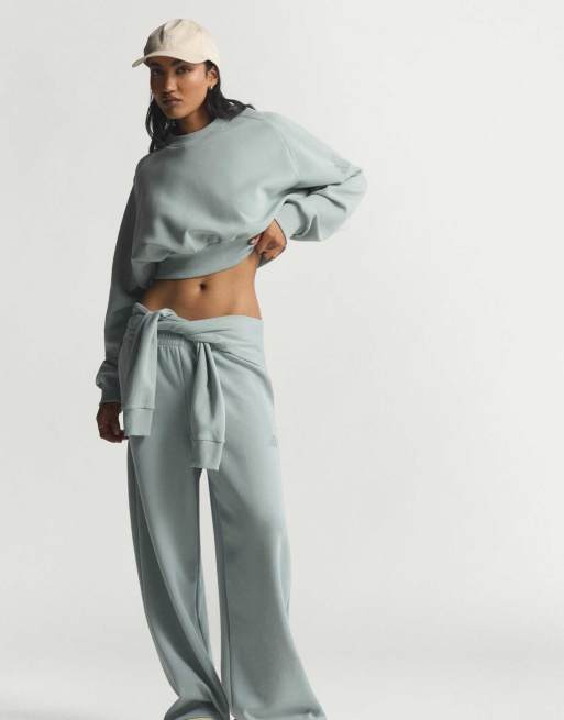 adidas performance - Soft Lux - Pantaloni dritti color salvia wonder