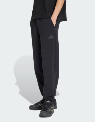 Adidas Uomo Noir Pantaloni Running Soft Lux - Immagine 2