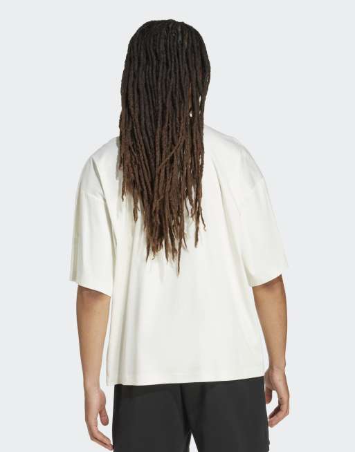 adidas Performance – Soft Lux – T-shirt w kolorze złamanej bieli, 2 z 4