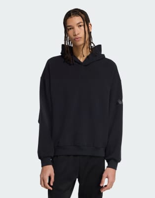 Adidas Uomo Nero Mens Felpa Con Cappuccio Soft Lux Taglia S, JD Sports - Immagine 3