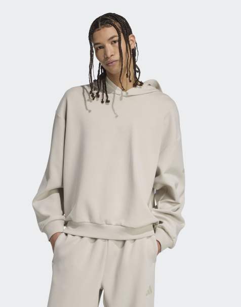 adidas performance Soft luxe hoodie in beige - view 1