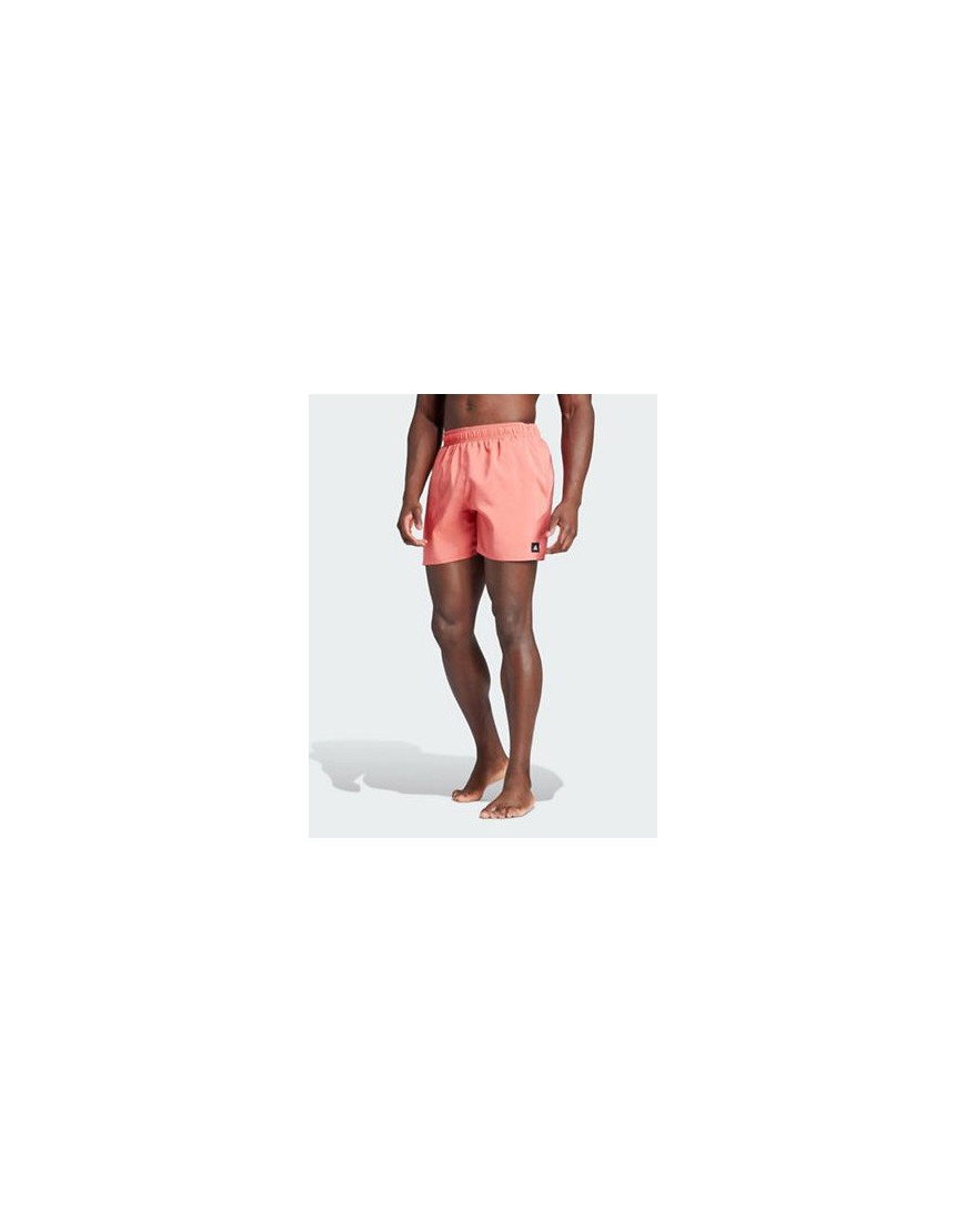 adidas Performance solid CLX short-length swim shorts in red