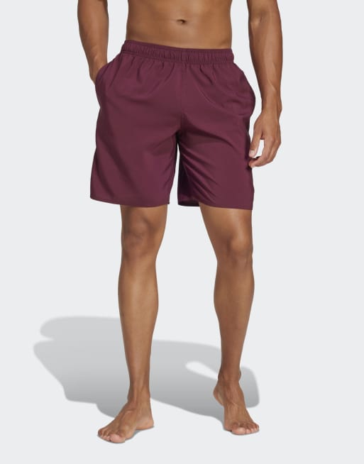 adidas performance - Solid CLX - Zwemshort met klassieke lengte in kastanjebruin/zwart