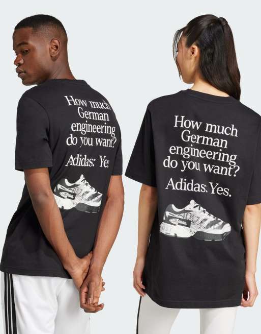 adidas Performance - Sort T-shirt med 'German Engineering'-grafik