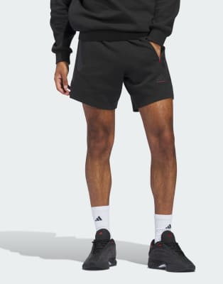 adidas Performance - Spacer - Unisex-Basketball-Shorts in Schwarz