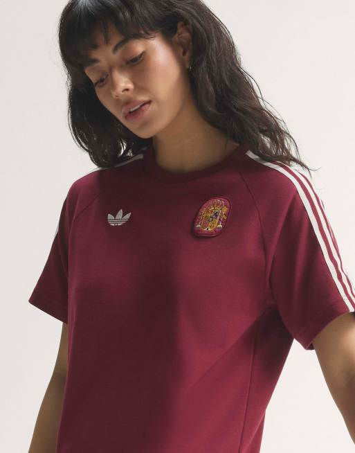 adidas Performance – Spain Originals 2 – Vinröd klänning, 4 av 4