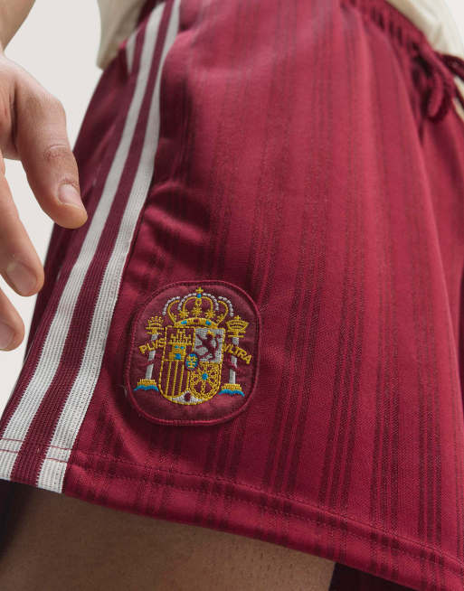 adidas performance Spain originals shorts in team coll burgundy 2, 2 of 4