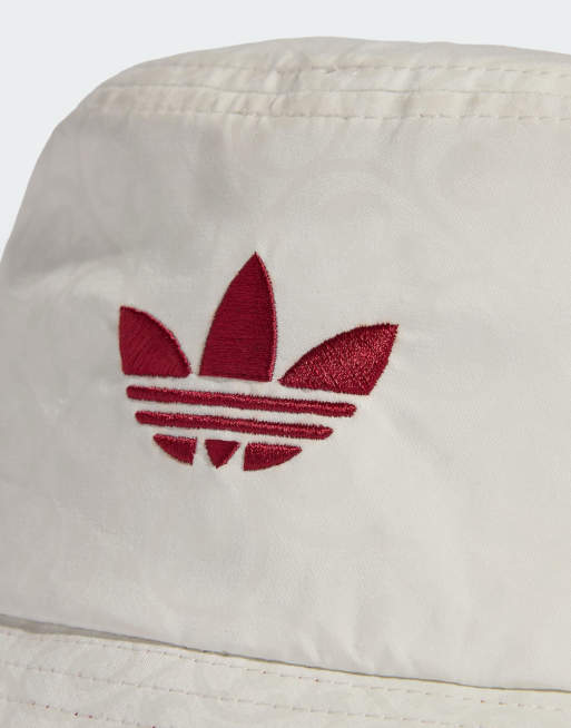 adidas Performance - Spanje 26 - Bucket hat in gebroken wit en rood, 3 van 4