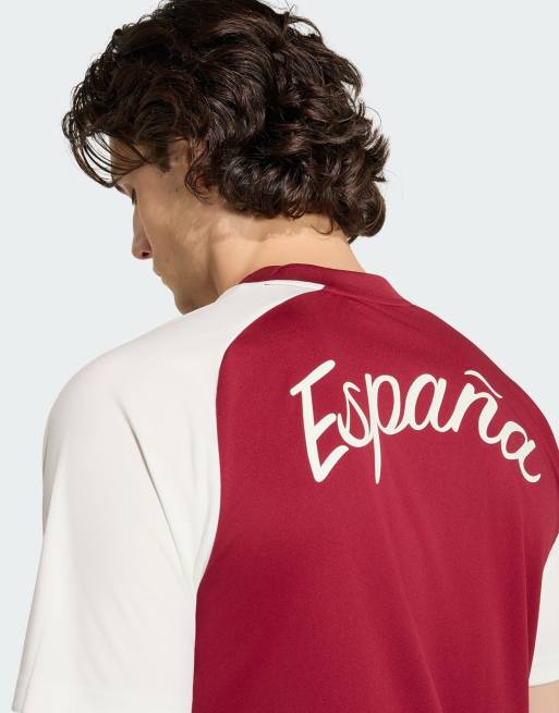 adidas Performance - Spanje 26 - Pre match - Uitshirt in bordeauxrood, 2 van 4