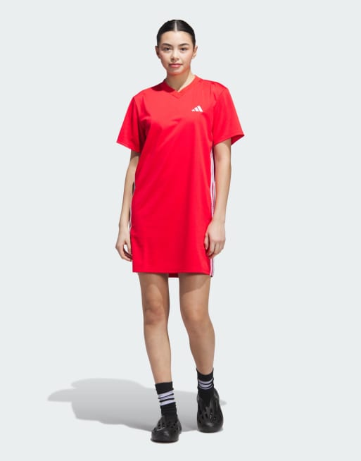 adidas Performance – Sport Craft – Kleid in Pure Ruby