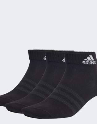 adidas Performance - Sportbekleidung - 6er-Pack dünne, leichte, knöchellange Socken in Schwarz und Weiß